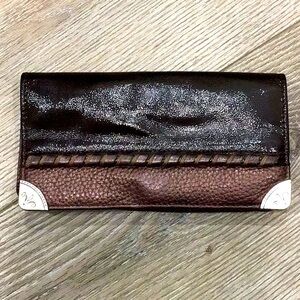 Brighton Brown Leather Bifold Snap Phone Wallet